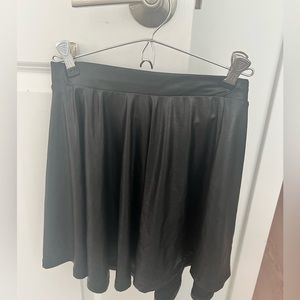 Bershka faux leather skater skirt